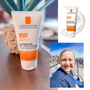 La Roche-Posay Anthelios SPF 100 Sunscreen in orange and white tube