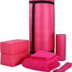 Everything you need to start or reset your yoga flow: mat, blocks, towels, strap + knee pad. Great for beginners or chaos calmers.